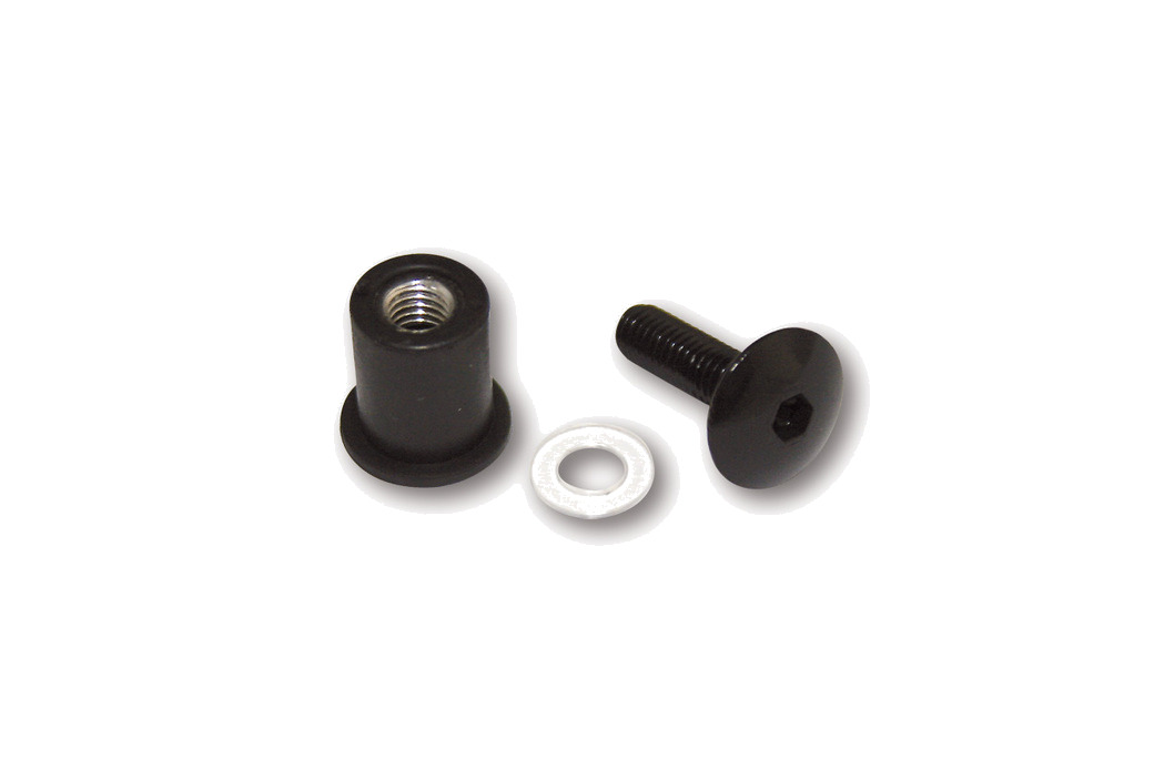 kit de tornillos carenado en aluminio con tuercas goma 8 piezas smart m6