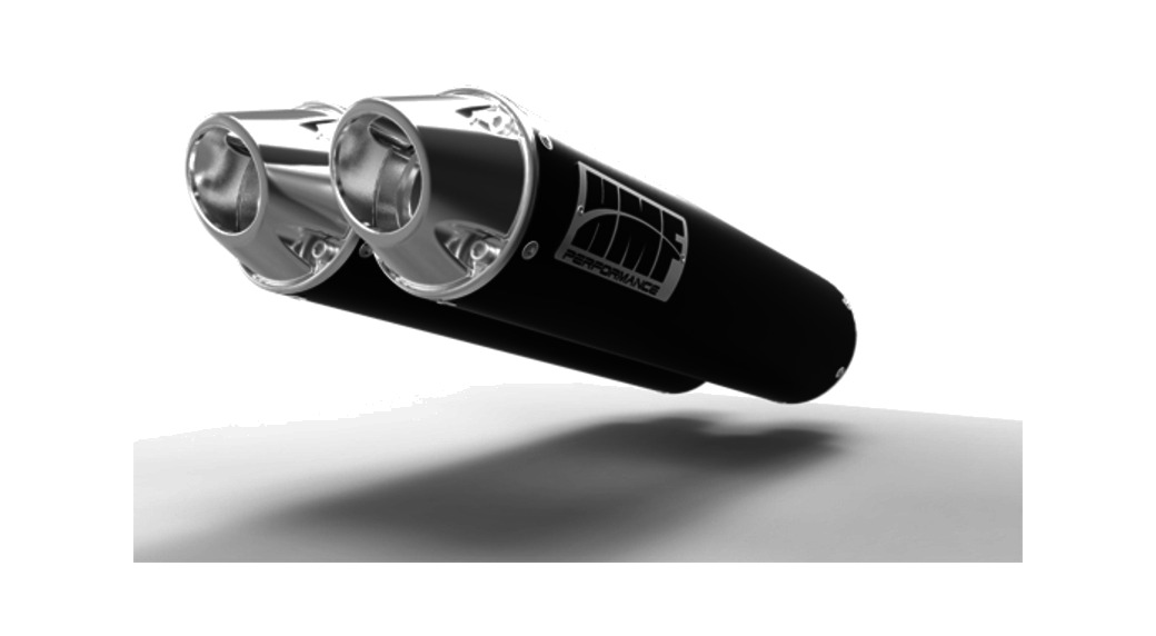 silenciador con salida euro para vehículo todoterreno dual performance series polaris rzr