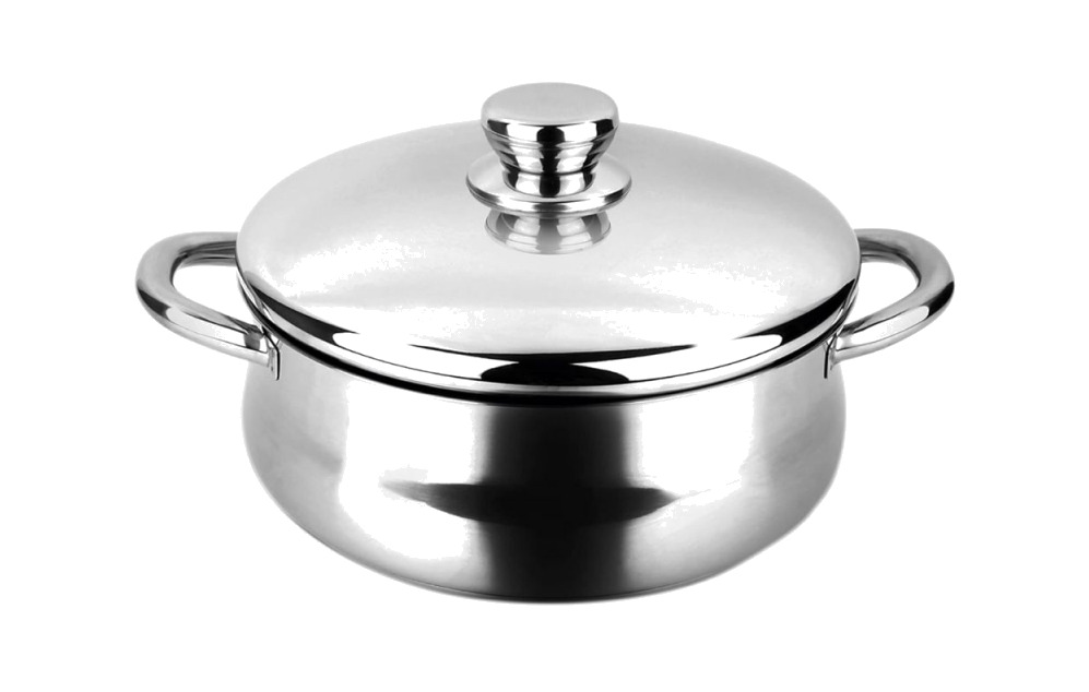cacerola con tapa de acero inoxidable 20 cm