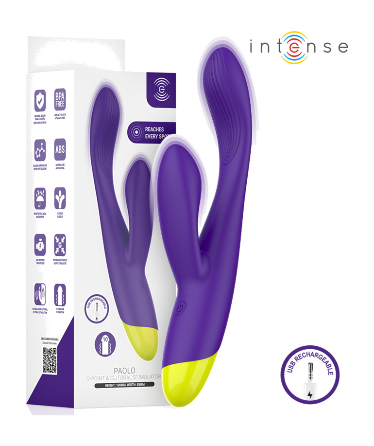 estimulador rabbit recargable para punto g y clítoris paolo
