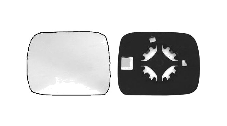 recambio cristal espejo retrovisor con base derecho