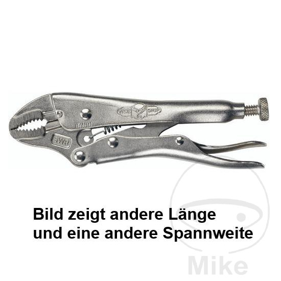 alicates de agarre curvado mordazas 125 mm max 29 mm