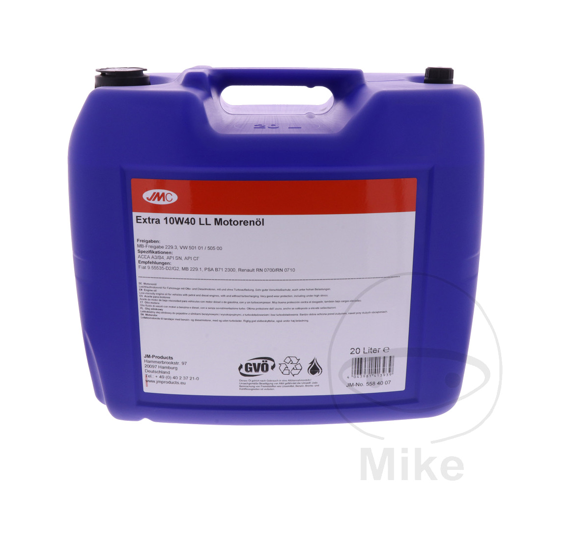 aceite motor baja fricción 10w40 longlife 20 l extra 10w-40