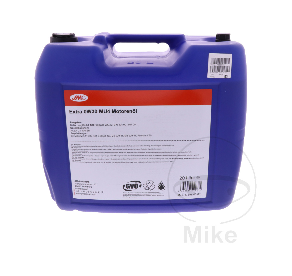aceite motor 0w30 mu4 20 l extra 0w-30