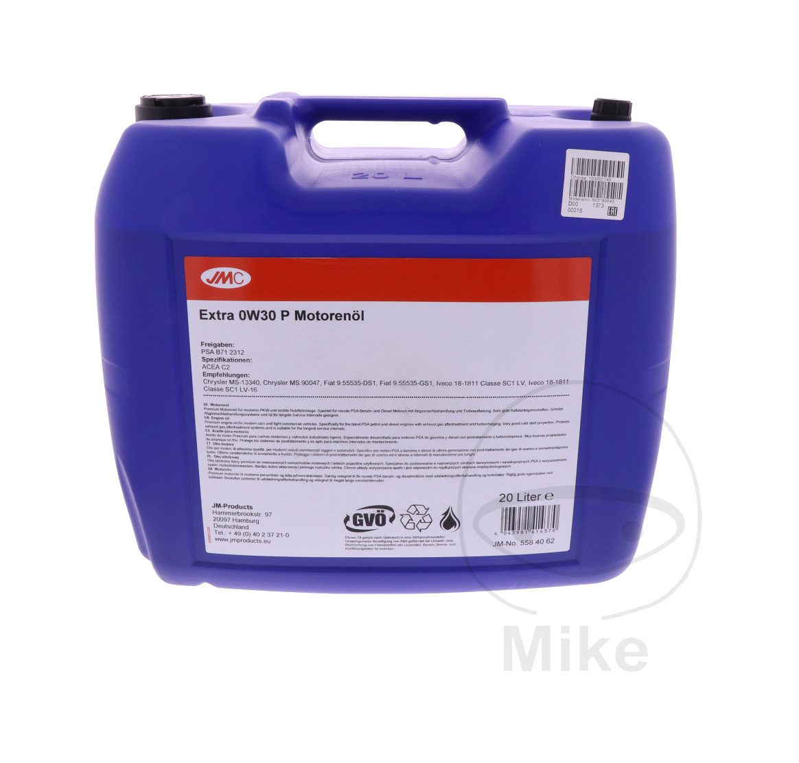 aceite motor 0w30 p 20 l extra 0w-30