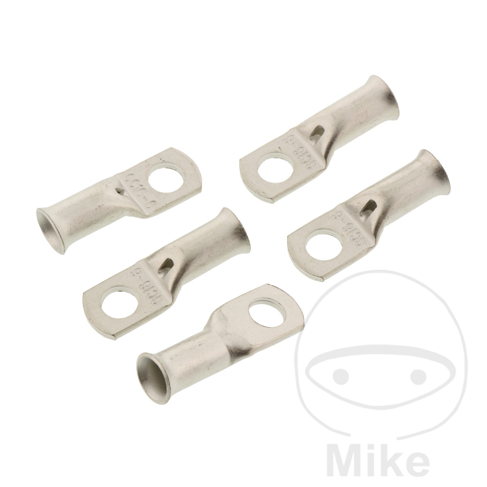 Cosses De Câble 16 Mm² M6 - Lot De 4 Connecteurs Tubes Cuivrés Pour Câblage électrique