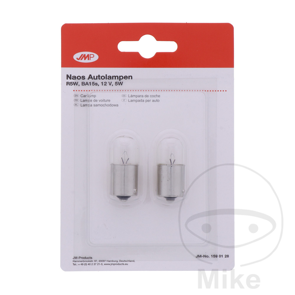 blister 2 lámparas bombilla 12v 5w ba15s 
r5w naos