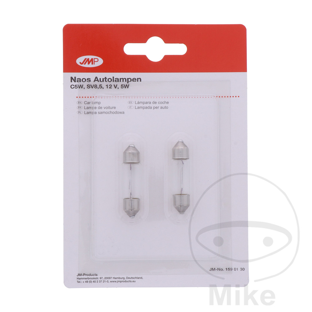 blister 2 lámparas bombilla para coche 12v 5w sv8.5-8 
c5w naos