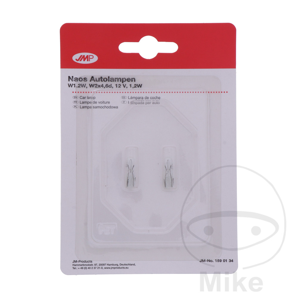 bombilla base de vidrio 12v 1.2w w2x4.6d naos