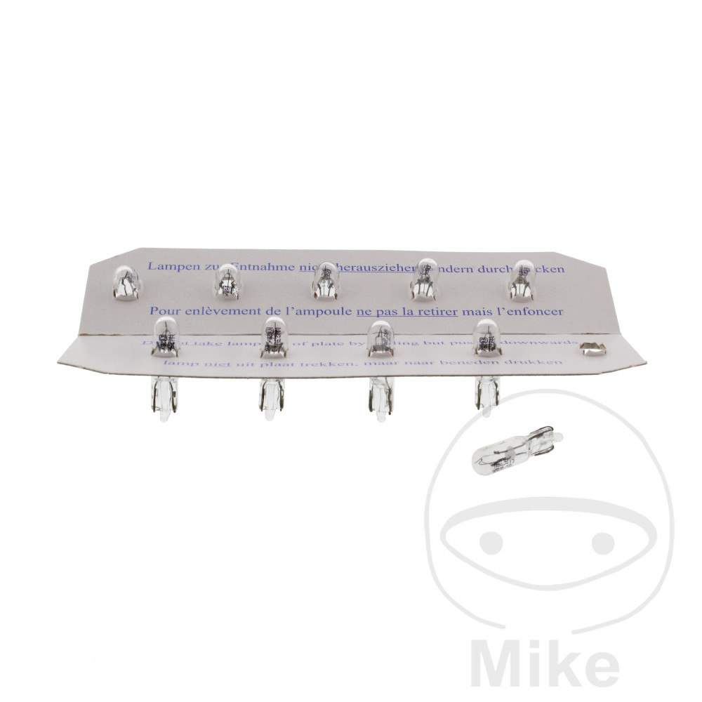 caja 10 lámparas bombilla 12v 2.3w w2x4.6d naos