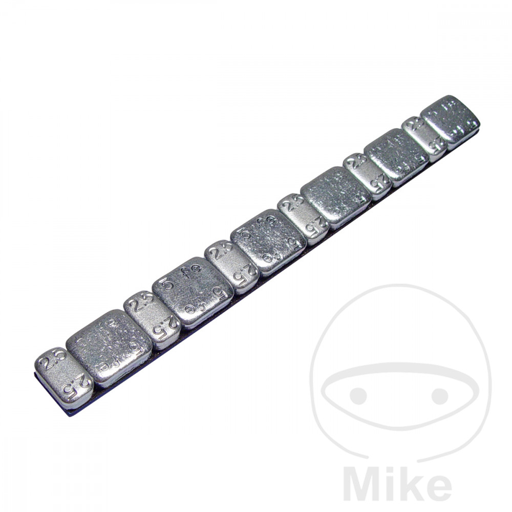 pack 15 pesos adhesivos barra hierro para llanta moto 45 gr 2.5 gr/5 gr