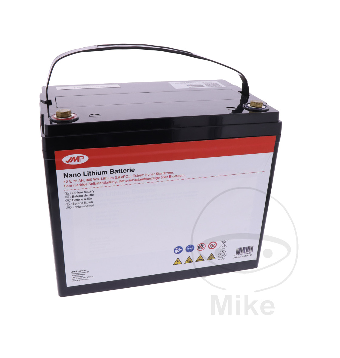 batería de alimentación litio 12v 75ah bluetooth