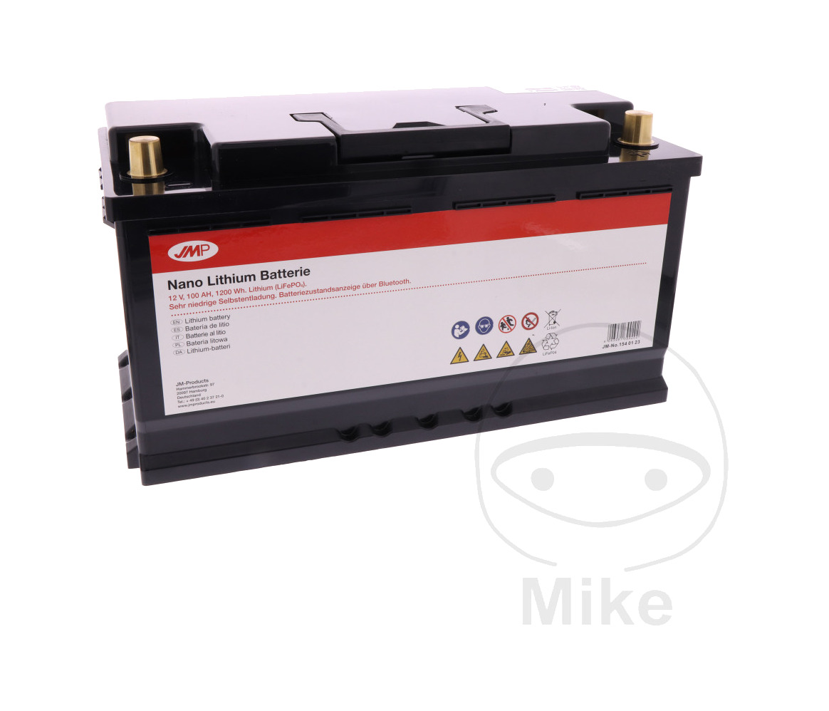 batería de alimentación litio 12v 100ah bluetooth 353x175x190 mm
