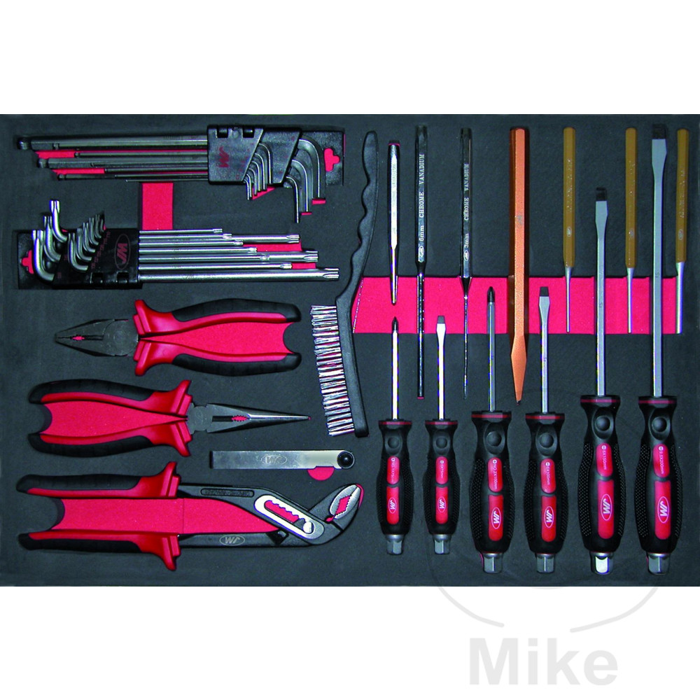 kit 36 herramientas con inserto para carro de herramientas