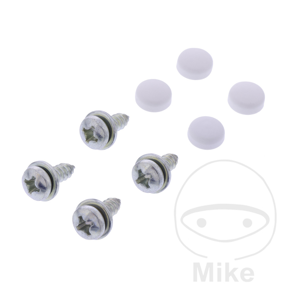 Vis Noires Pour Plaque D'immatriculation Arrière Toyota RAV4 - Lot De 4, Inox