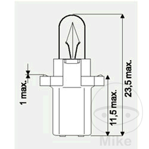 caja 10 lámparas bombilla 12v 1.2w 
b8.3d