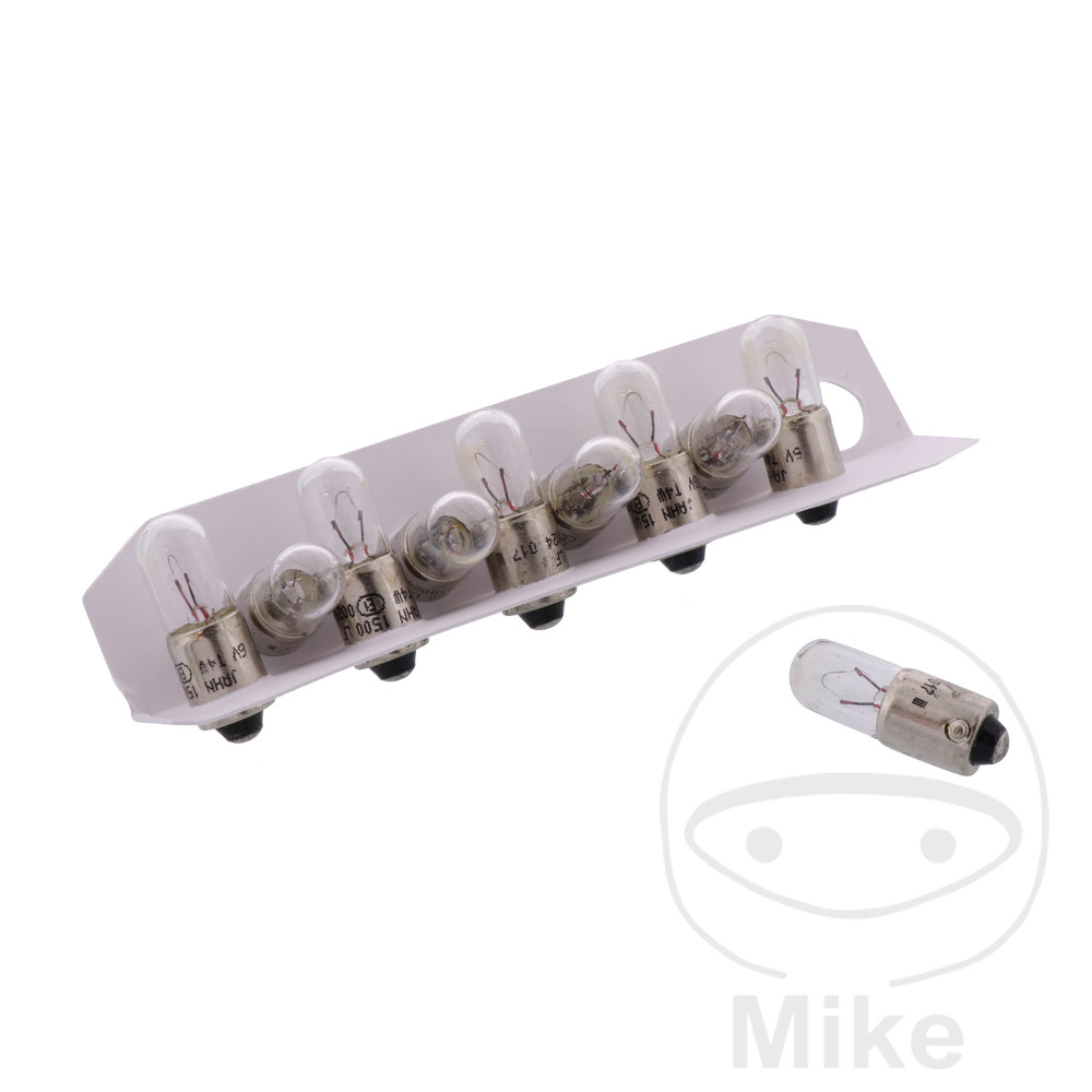 caja 10 lámparas bombilla 6v 4w 
ba9s
