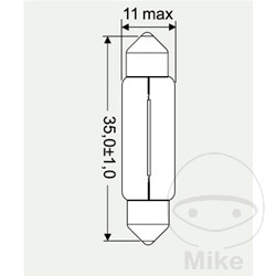 caja 10 lámparas bombilla 6v 5w 
sv8.5-8 11 x 35 mm feston