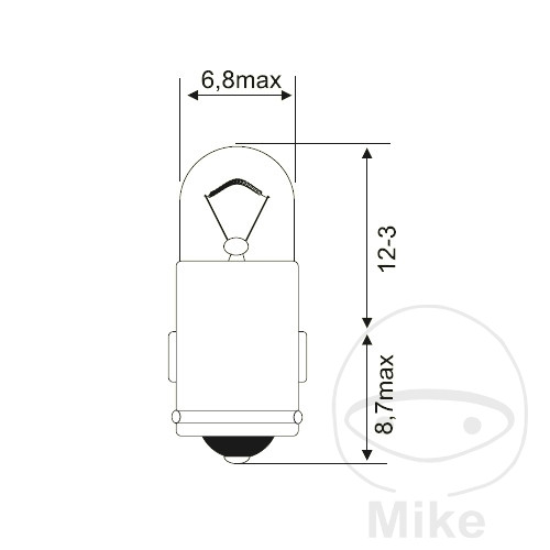 caja 10 lámparas bombilla 6v 1.2w 
ba7s