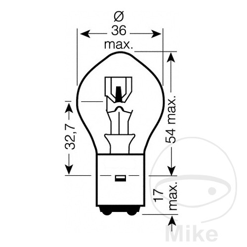 lámpara bombilla 12v 35/35w 
ba20d