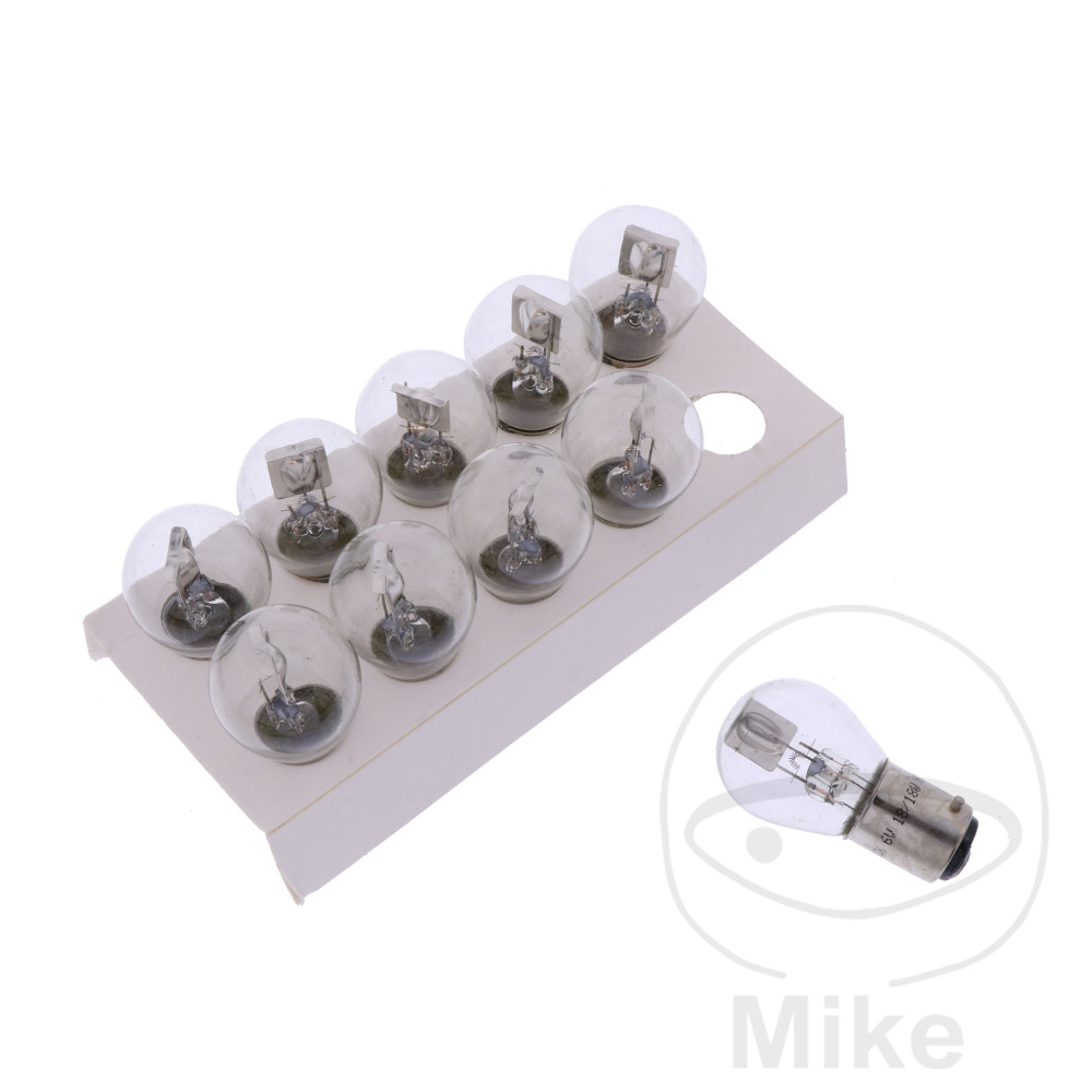 caja 10 lámparas bombilla 6v 18/18w 
bax15d