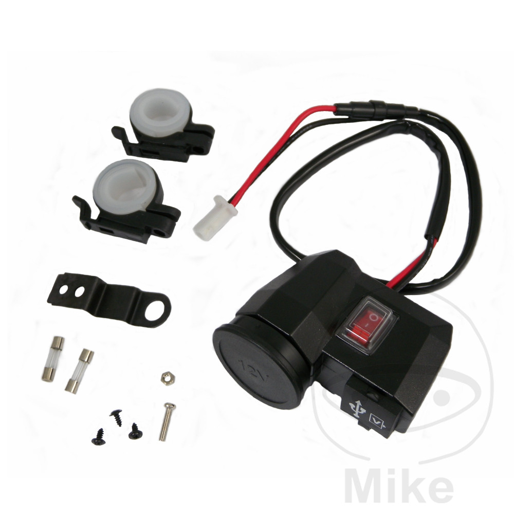 toma de mechero con interruptor y doble ranura usb