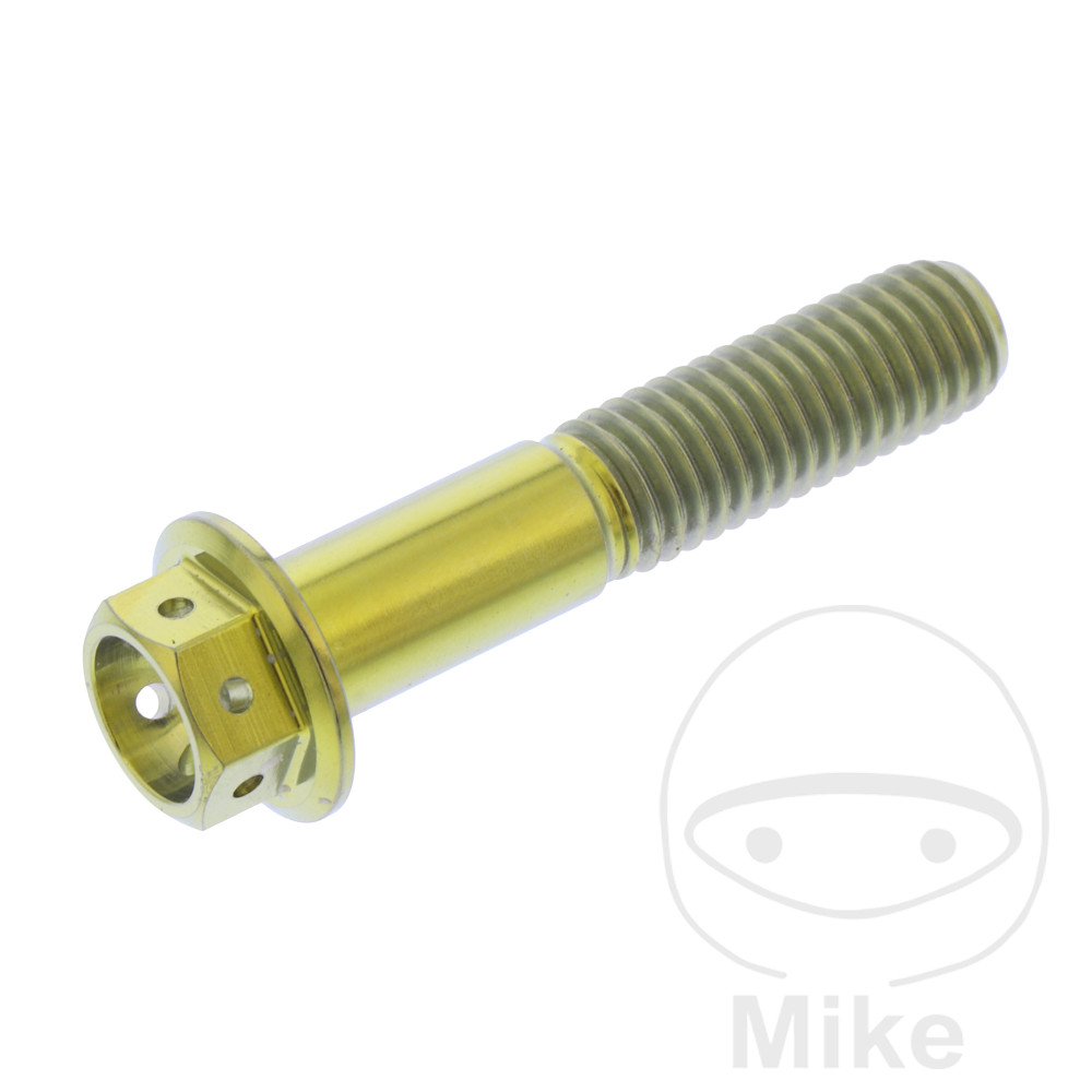 5 Dadi In Titanio Arcobaleno M8x1.25 Per Moto, Bulloni Con Flangia, Colore Blu/arcobaleno, Passi Moto