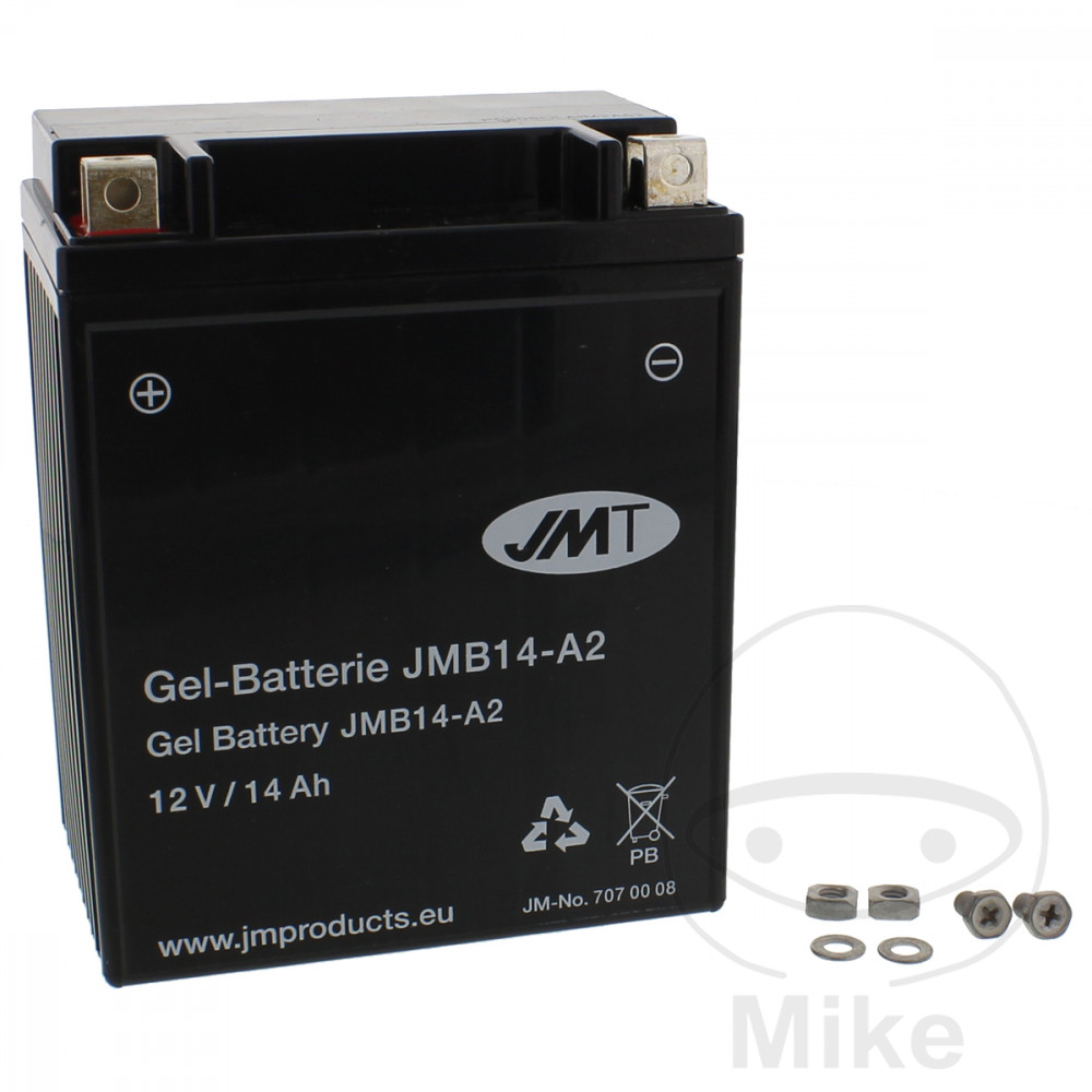 JMT motorfiets gel batterij YB14-A2 ALTN: 7070139 3315 0088 - Afbeelding 1 van 1