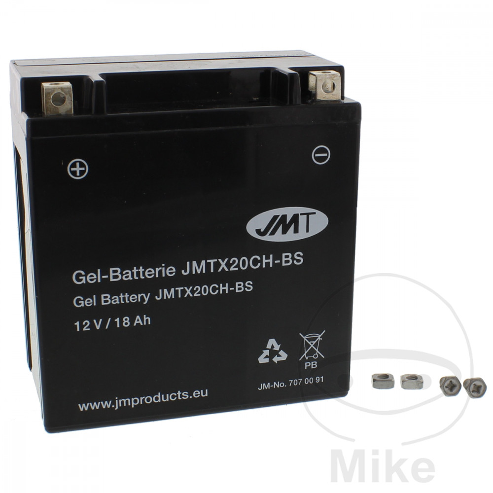 JMT Bateria moto de gel activada YTX20CH-BS - Foto 1 di 1