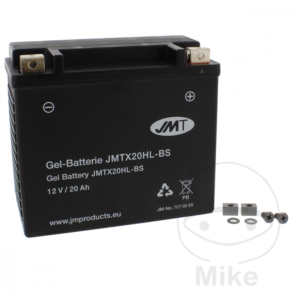 JMT batteria moto gel attivata YTX20HL-BS - Foto 1 di 1