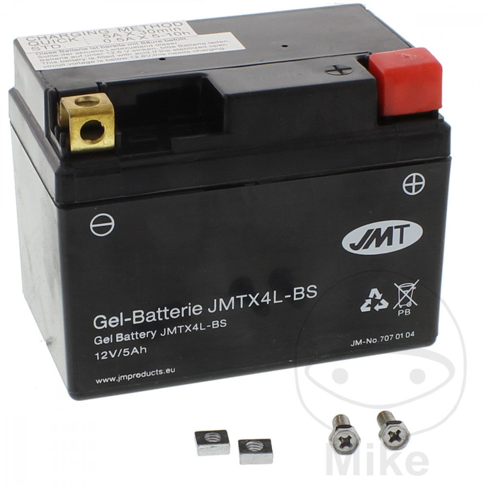 JMT Aktivierte Gel-Motorradbatterie YTX4L-BS - Bild 1 von 1
