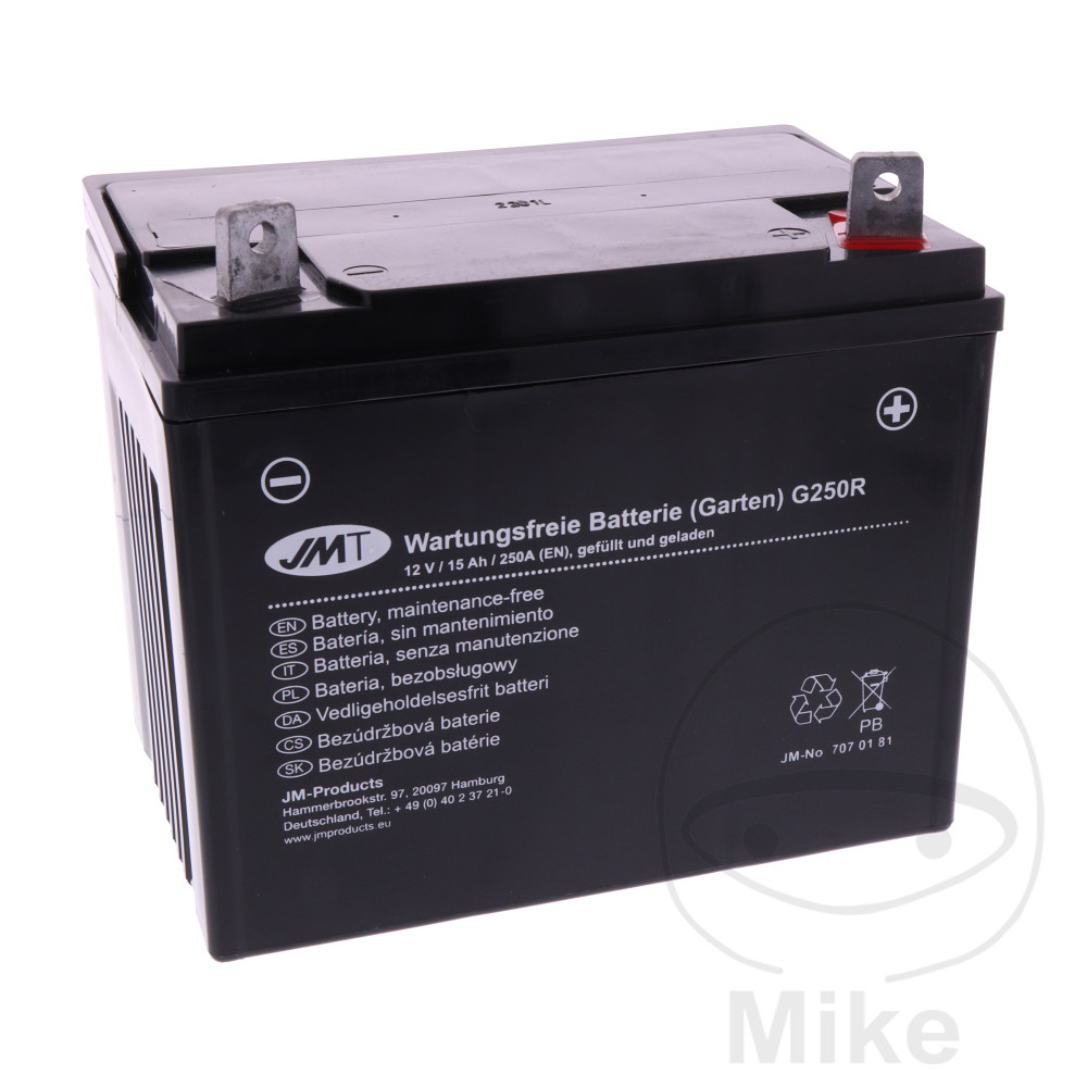 batería máquina de jardín sin mantenimiento g250r wet