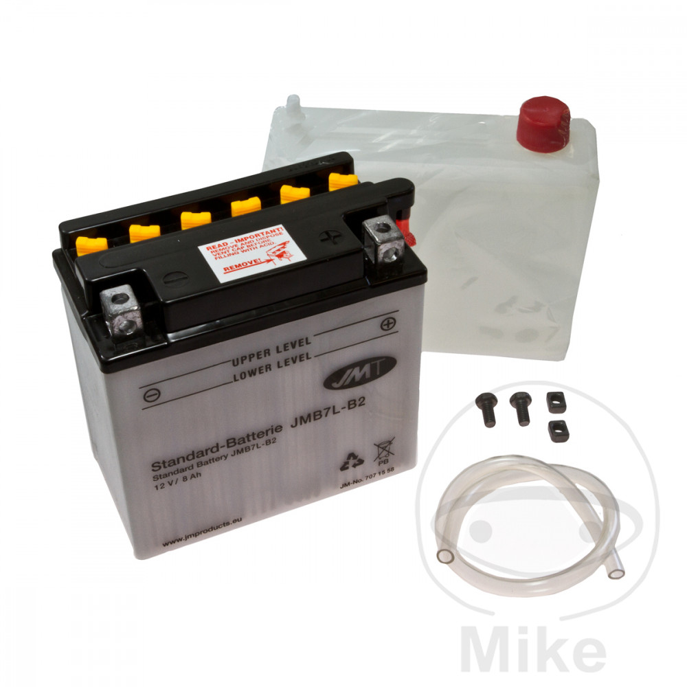 batería de moto con electrolito yb7l-b2