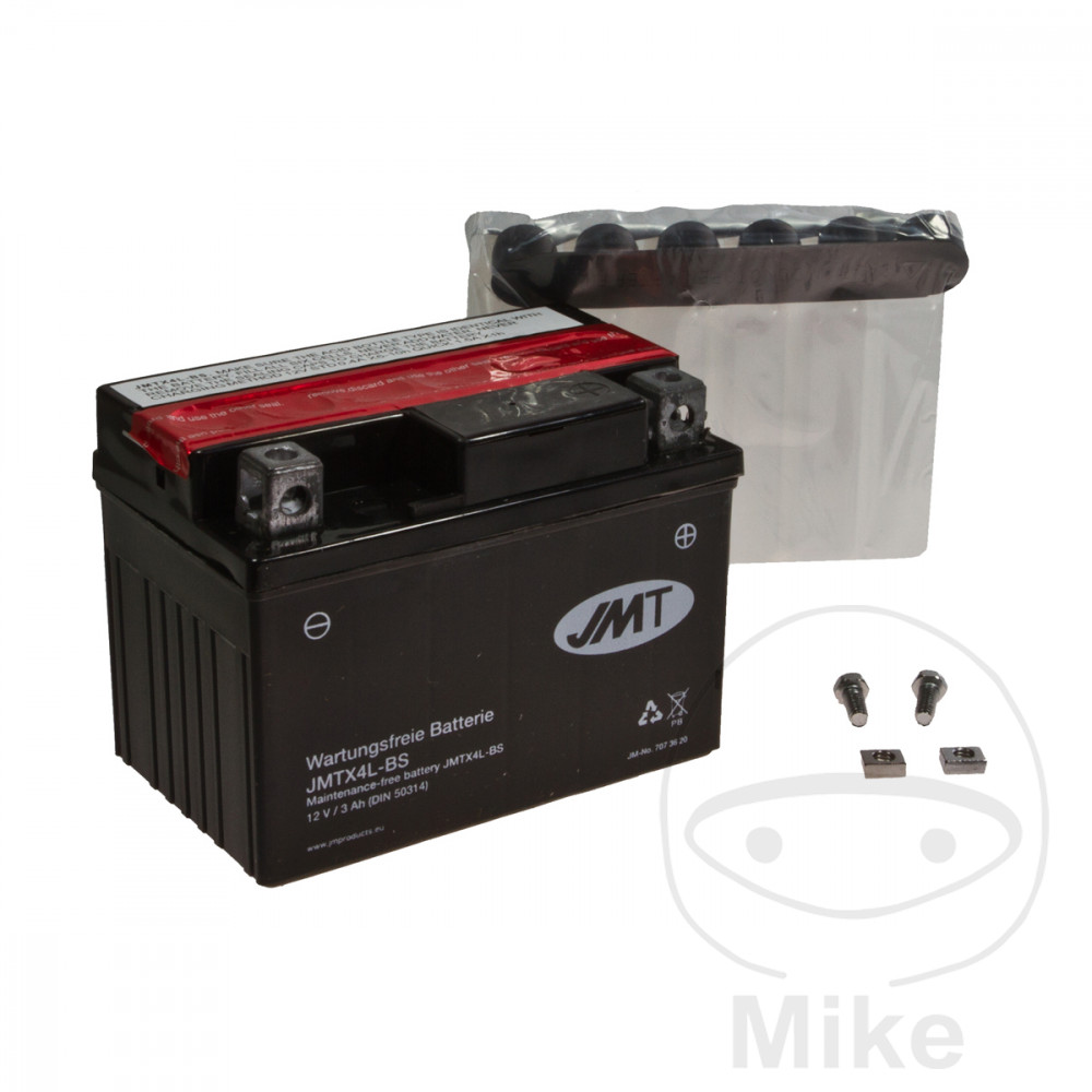 batería sin mantenimiento activada de fábrica ytx4l-bs