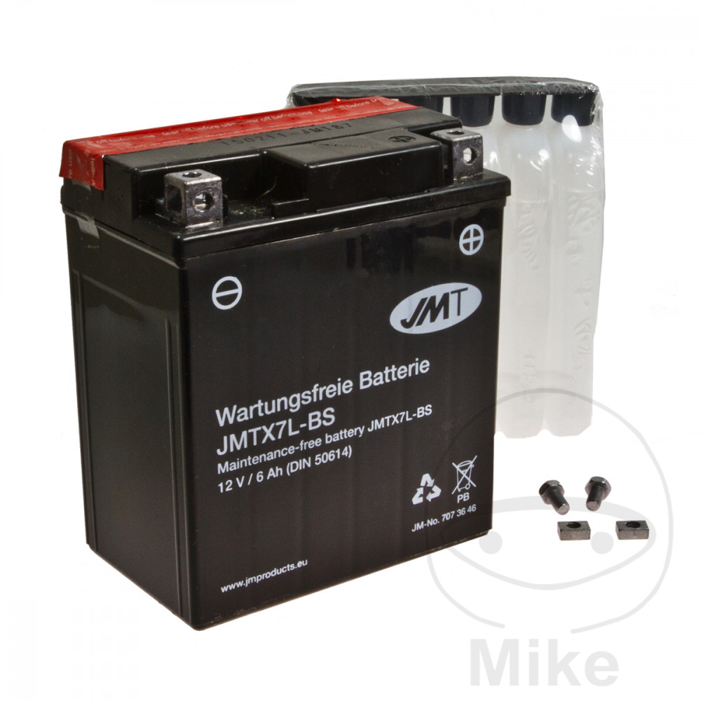 JMT Wartungsfreie Batterie mit Elektrolyt YTX7L-BS - Bild 1 von 1