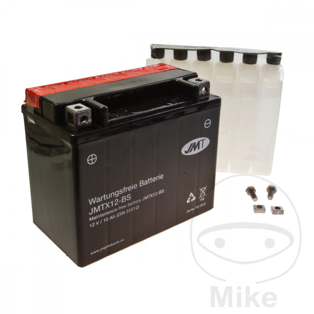 JMT Wartungsfreie Batterie mit Elektrolyt YTX12-BS - Bild 1 von 1