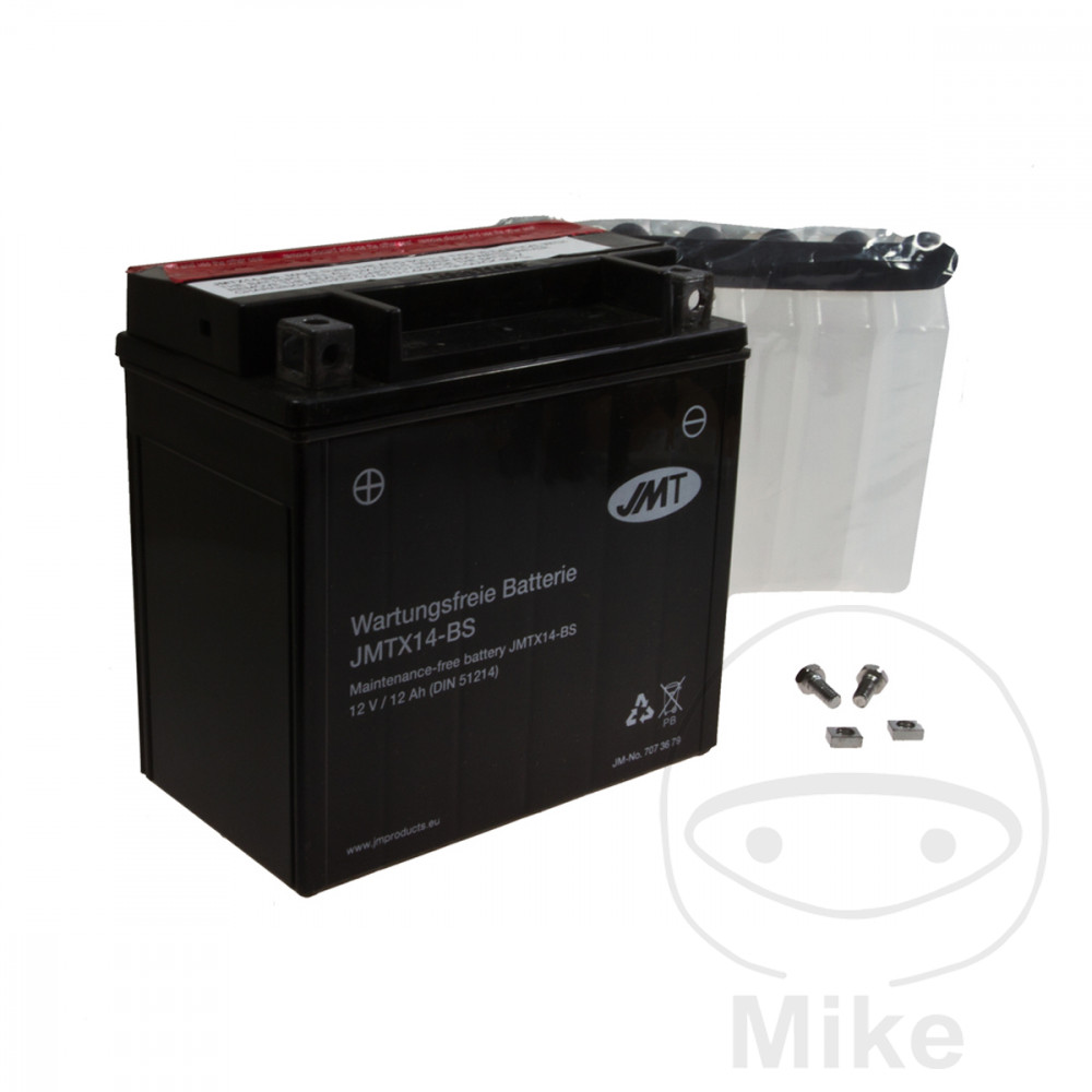 JMT Wartungsfreie Batterie mit Elektrolyt YTX14-BS - Bild 1 von 1