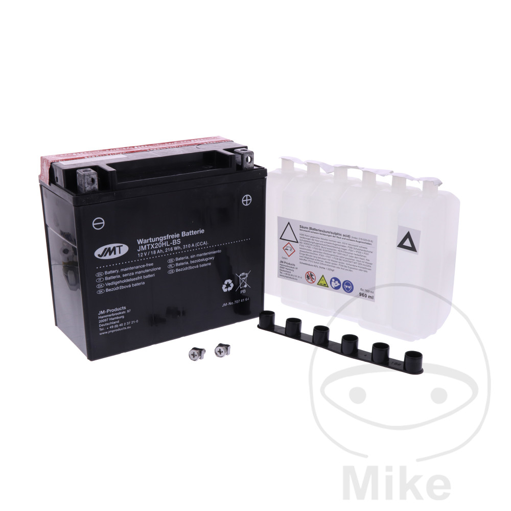 batería sin mantenimiento con electrolito ytx20hl-bs