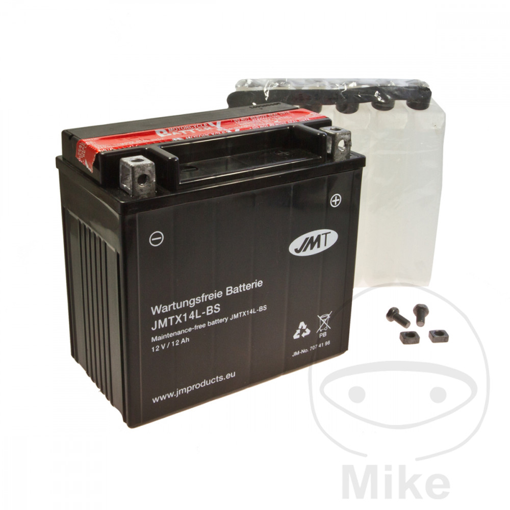 batería sin mantenimiento con electrolito ytx14l-bs