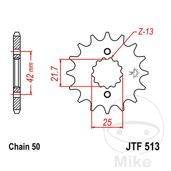 JT SPROCKETS Getriebevorderes Kettenrad 17 TEETH 530 - Bild 1 von 1