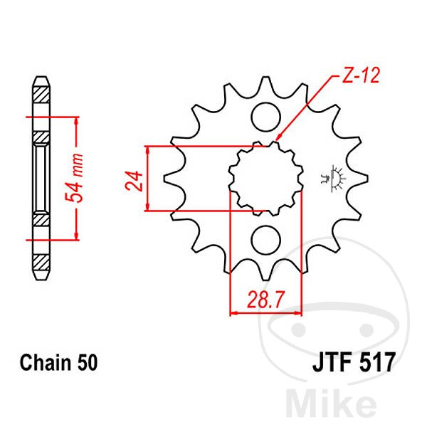 JT SPROCKETS fine transmission pinion 18T 530 Ø24/28.7 - Picture 1 of 1