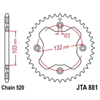 JT SPROCKETS Corona plato transmisión trasero JT SPROCKETS compatible con KTM SX - Imagen 1 de 1