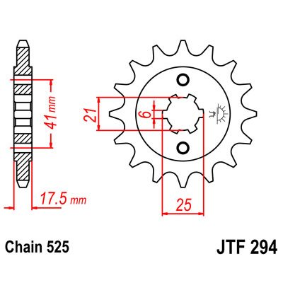 JT SPROCKETS Piñon ataque transmision delantero - Imagen 1 de 2