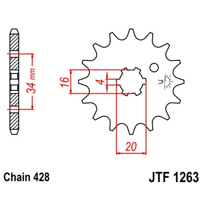 piñón de ataque de transmisión delantero jt sprockets de aleación de acero smc420