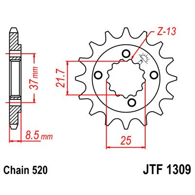 piñón delantero de transmisión jt sprockets - diseño ligero óptimo y alta resistencia al desgaste