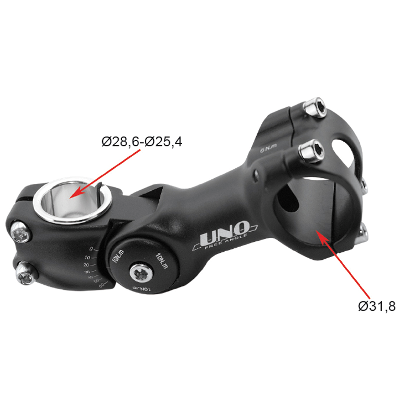 potencia regulable para bicicleta - kalloy uno