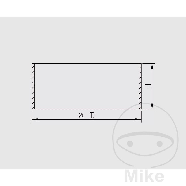 segmento piston de amortiguador para moto 44 mm