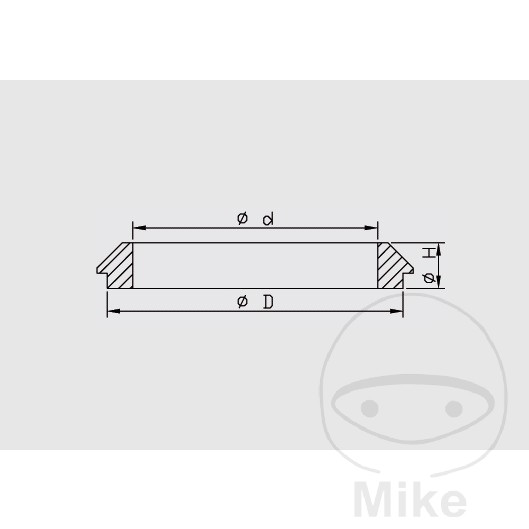 guardapolvo de horquilla moto 41x54x14 mm (2u)