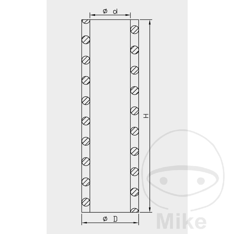 muelle de pistón para horquilla 20n/mm 107 mm 26 mm