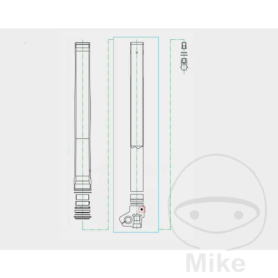tornillo de seguridad base de horquilla 6 mm m6